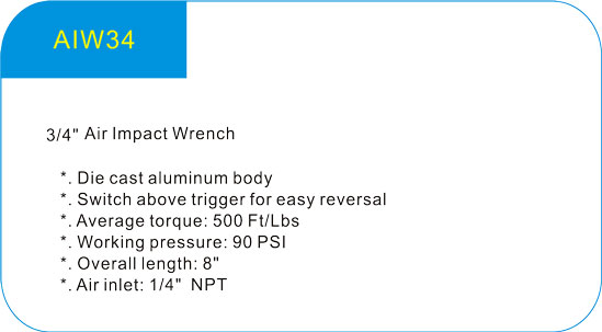 3/4  Air Impact Wrench